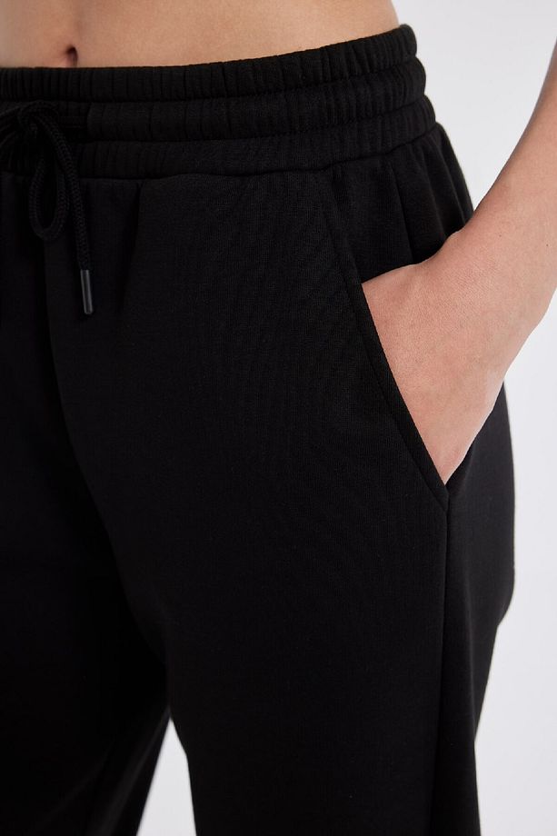 Standart Fit Kalın Jogger Eşofman Altı Bel Paça Lastikli Basic Düz Uzun Boy S7370az24wn - 5
