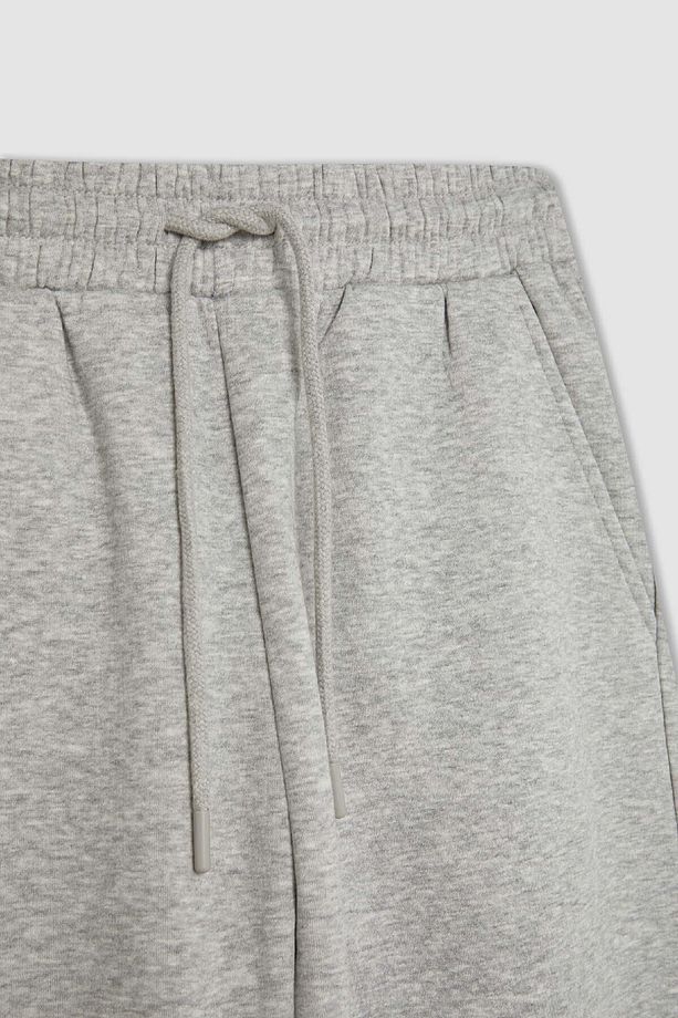 Standart Fit Kalın Jogger Eşofman Altı Bel Paça Lastikli Basic Düz Uzun Boy 25k801t01139 - 8