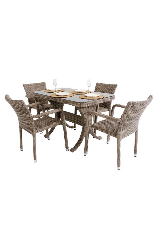 Peter 70x120 Rattan Bahçe Masa Takımı | Rehome - 3