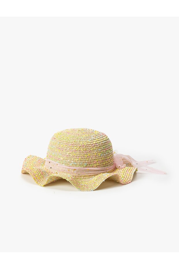 Straw Hat - Trilby Ribbon Detailed