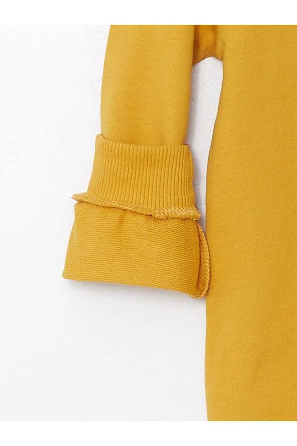 LCW Kids Sarı Bisiklet Yaka Uzun Kollu Baskılı Erkek Bebek Sweatshirt ve Eşofman Alt 2'li Takım - 6