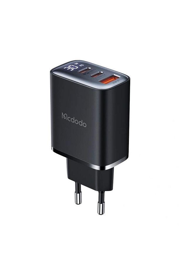 CH-2180 30W 2 TYPE-C 1 USB-A GİRİŞLİ DİGİTAL GÖSTERGELİ HIZLI ŞARJ ALETİ- SİYAH - 2