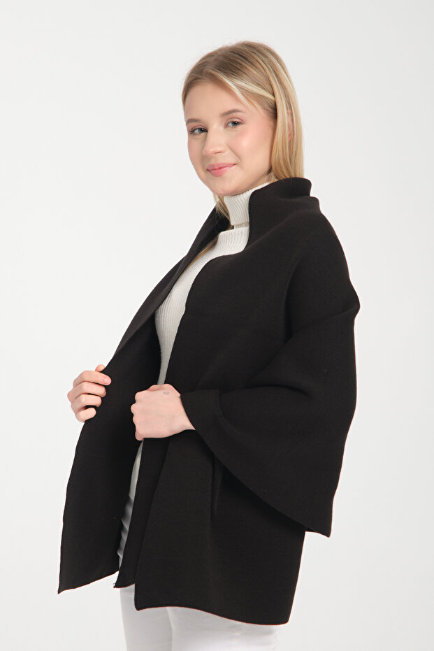 Şal de umăr din tricotaj simplu, şal de umăr de iarnă elegant pentru femei, accesoriu pentru umăr, şal de umăr cu eşarfă umflată - 3