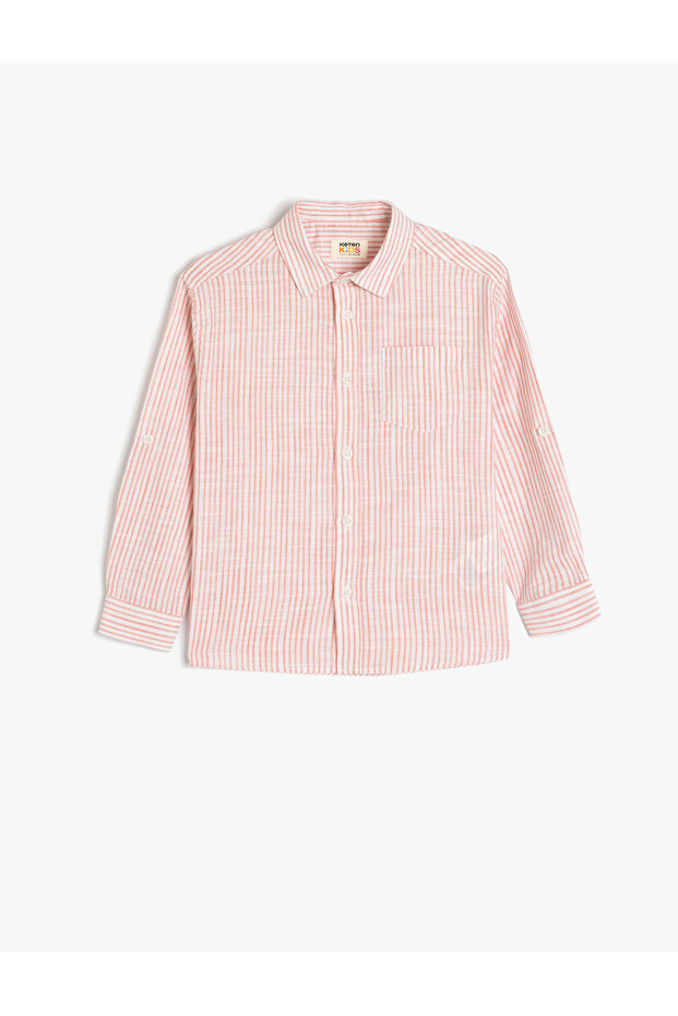 Striped Pink Boy's Shirt 5Skb60066Tw