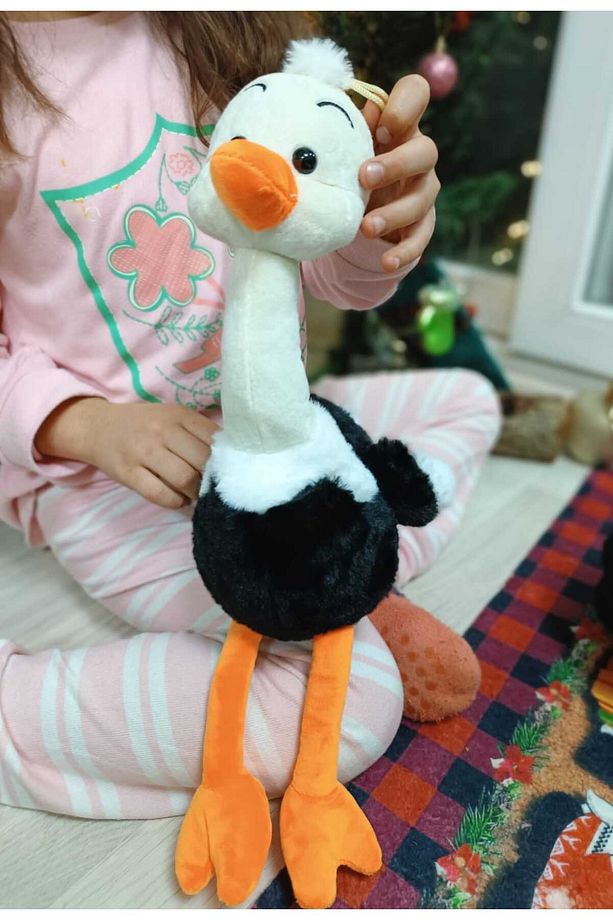 Deve Kuşu Peluş 40 Cm Sevimli Yüksek Kalite Devekuşu Peluşu Hediye Oyuncak - 2