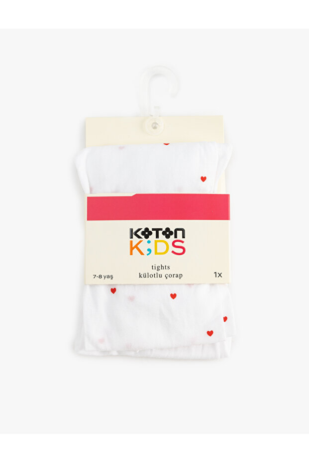 Heart Patterned 40 Den Pantyhose