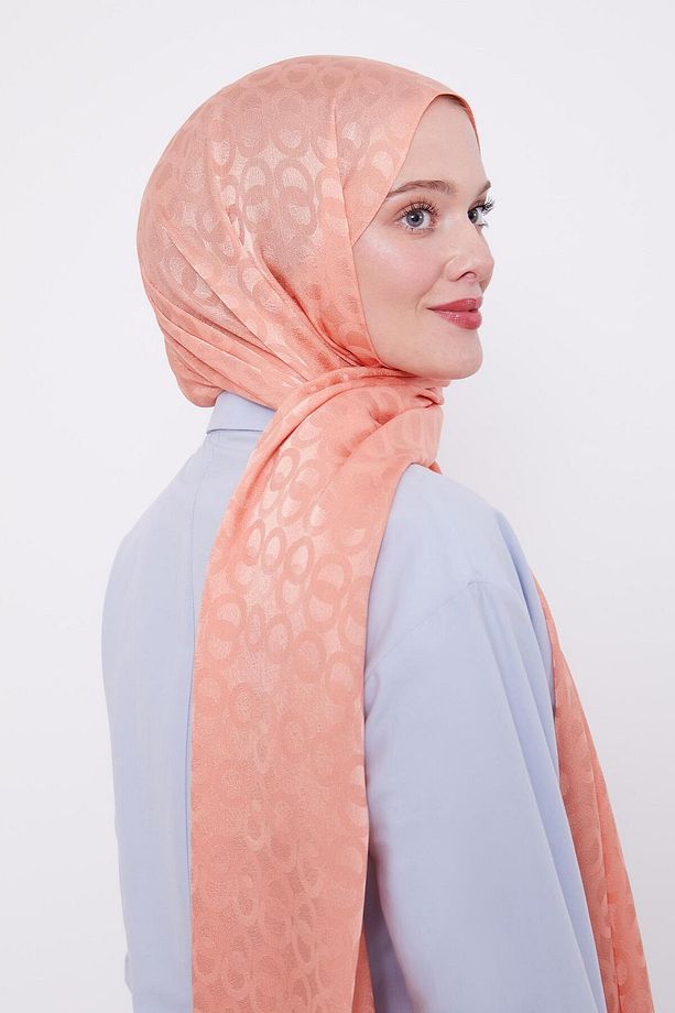 Somon Halka Desen Jakarlı Janjan şal - 2