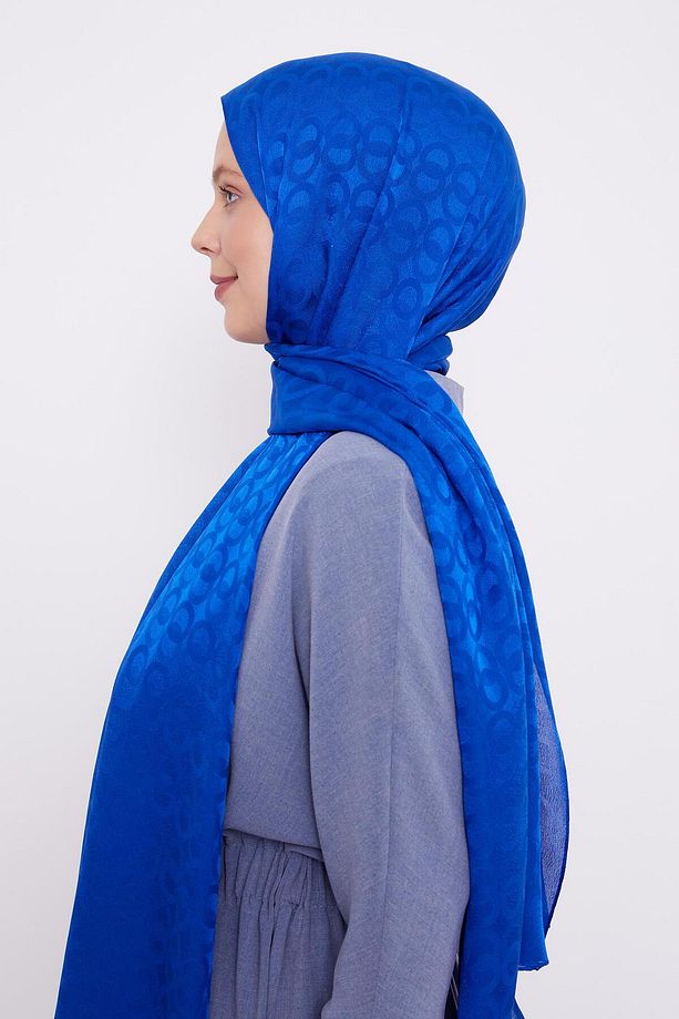 Saks Halka Desen Jakarlı Janjan şal - 3