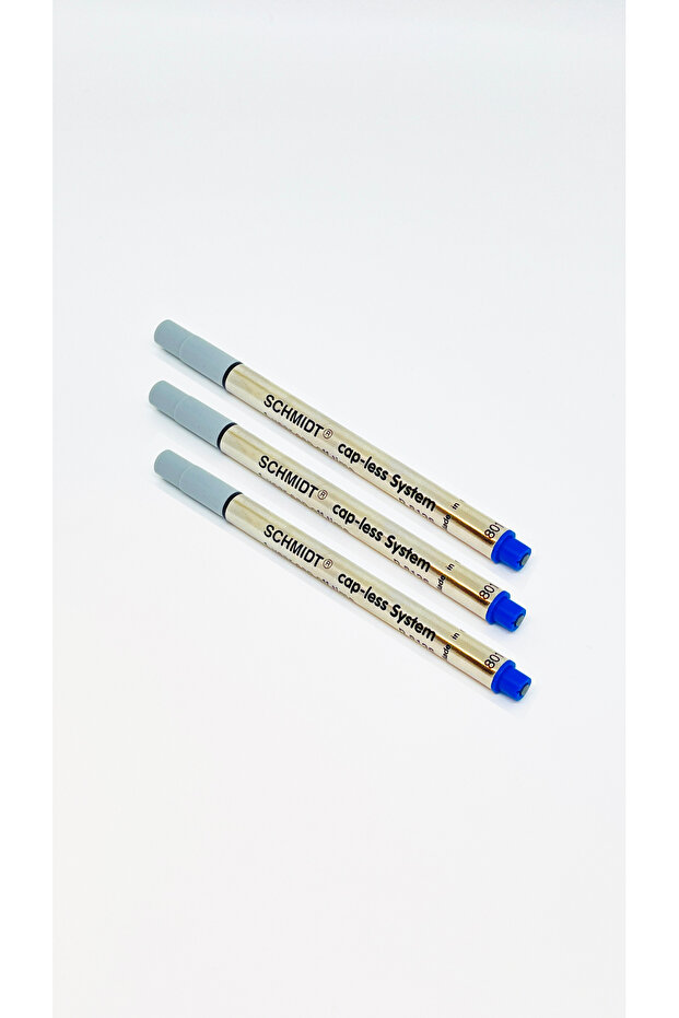 Cap-less 3 lü Mavi Roller Kalem Refili - 1