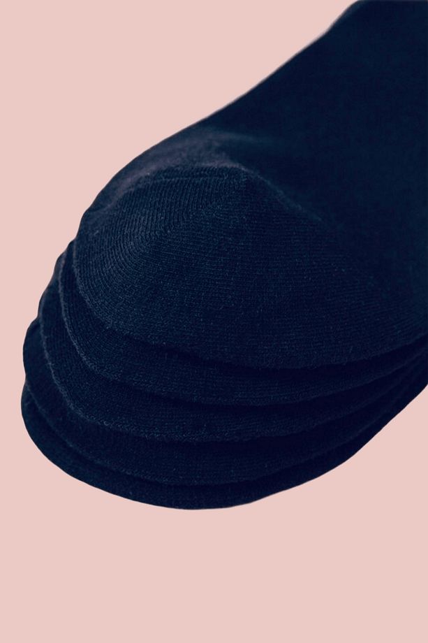 4 Al 3 Öde Fırsatı ile 5 Çift Pamuklu Görünmez Sneaker Unisex Çorap Paketi - 4