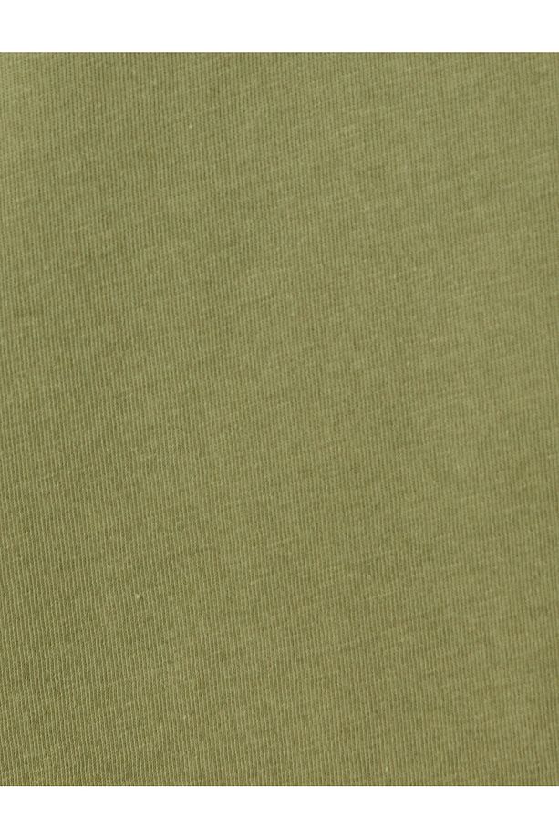 Slogan Baskılı Kısa Kollu Bisiklet Yaka Oversize Tişört - 6