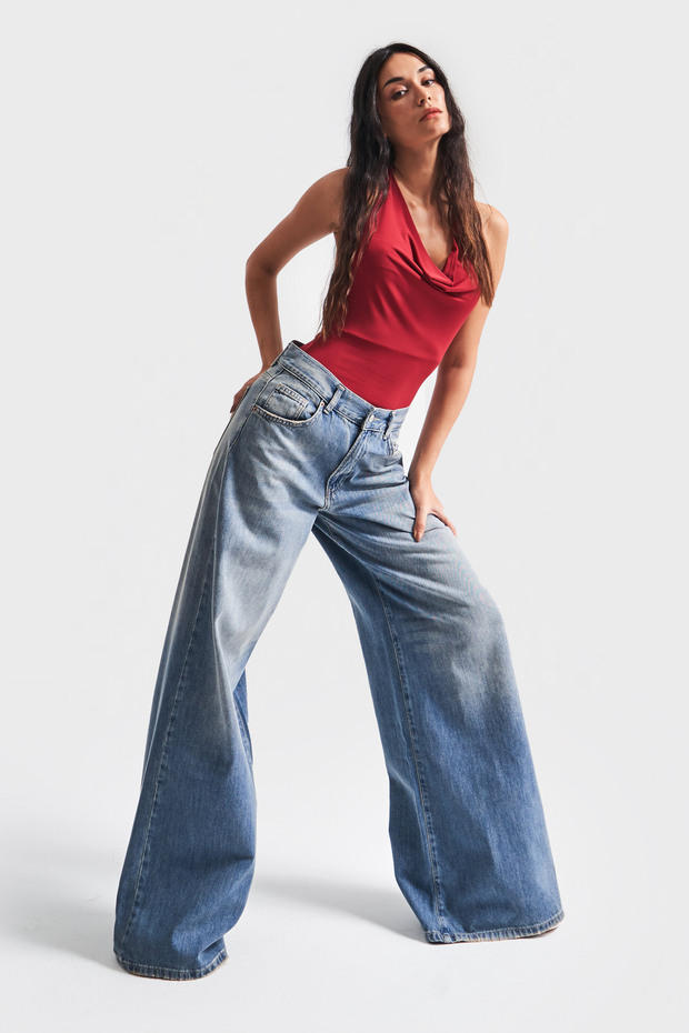 Kadın T.Kot Rengi 2S532 Palazzo Fit Denim - 3