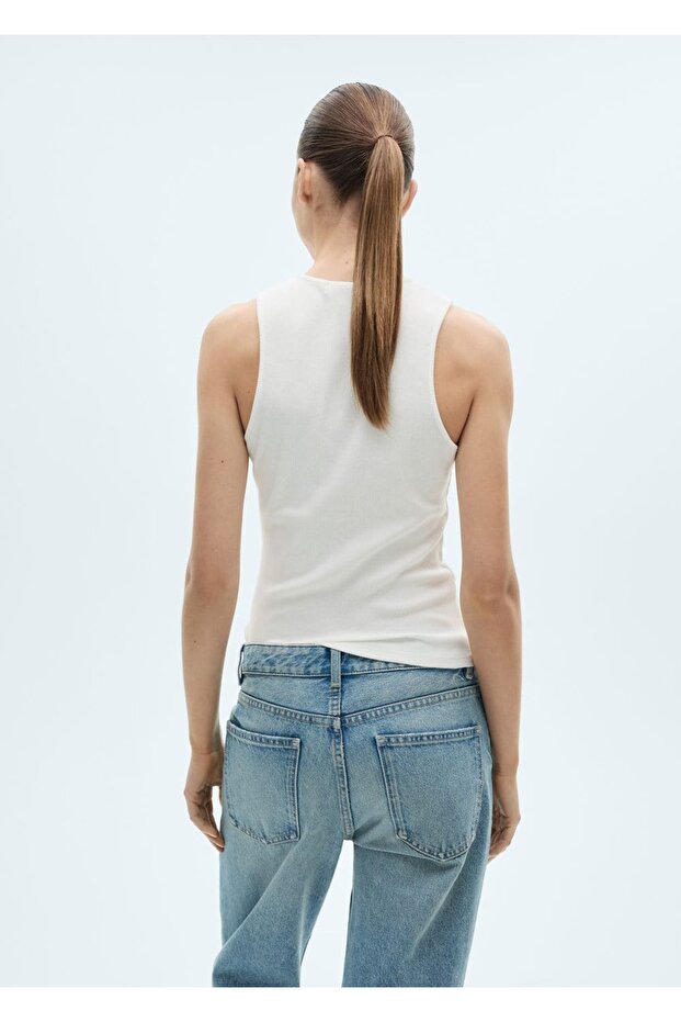 Ribana pamuklu bluz - 4