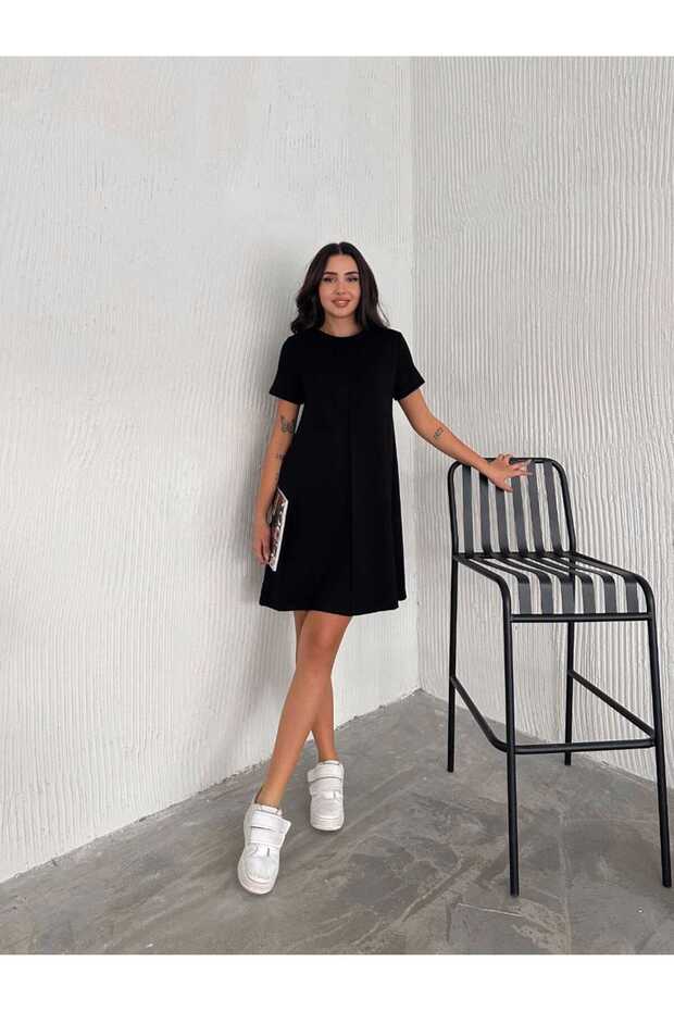 Modal Kumaş Midi Boy  Elbise - 1