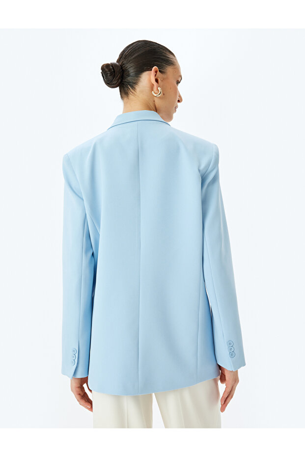 Double Breasted Oversize Blazer Jacket - 4