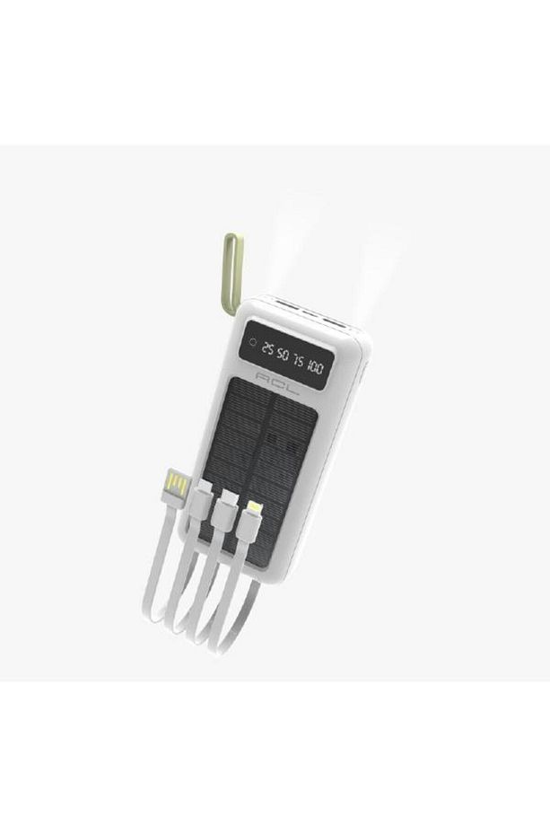 Pw-61 Led Işıklı Usb Mikro Type-c Lighning Kablolu 2xusb 30000mah Lcd Powerbank - 2