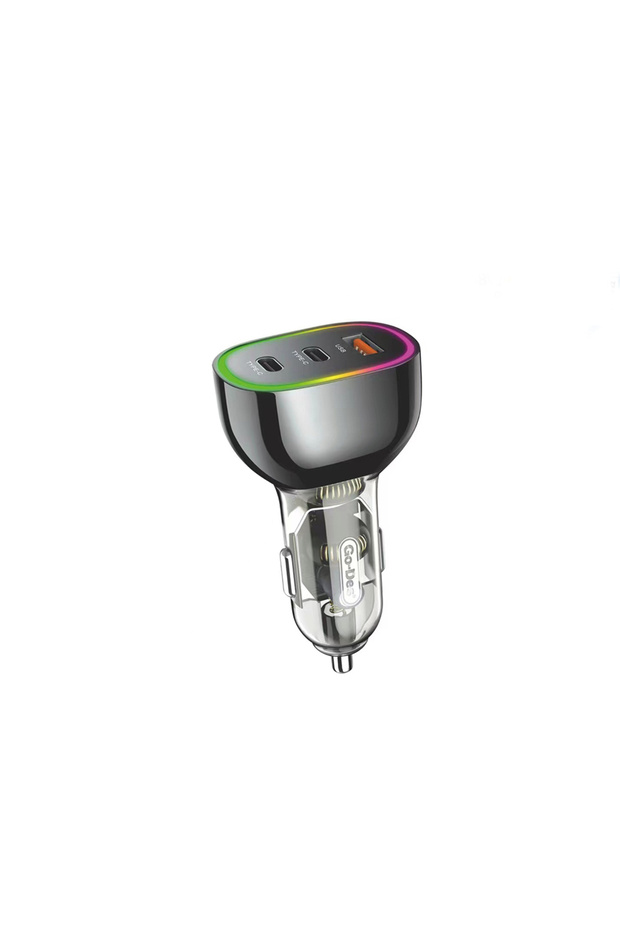 Araç Şarj Başlığı Hızlı Şarj Özellikli Go Des GD-CC208 Dual Type-C + USB-A Portlu 68W Gri - 1