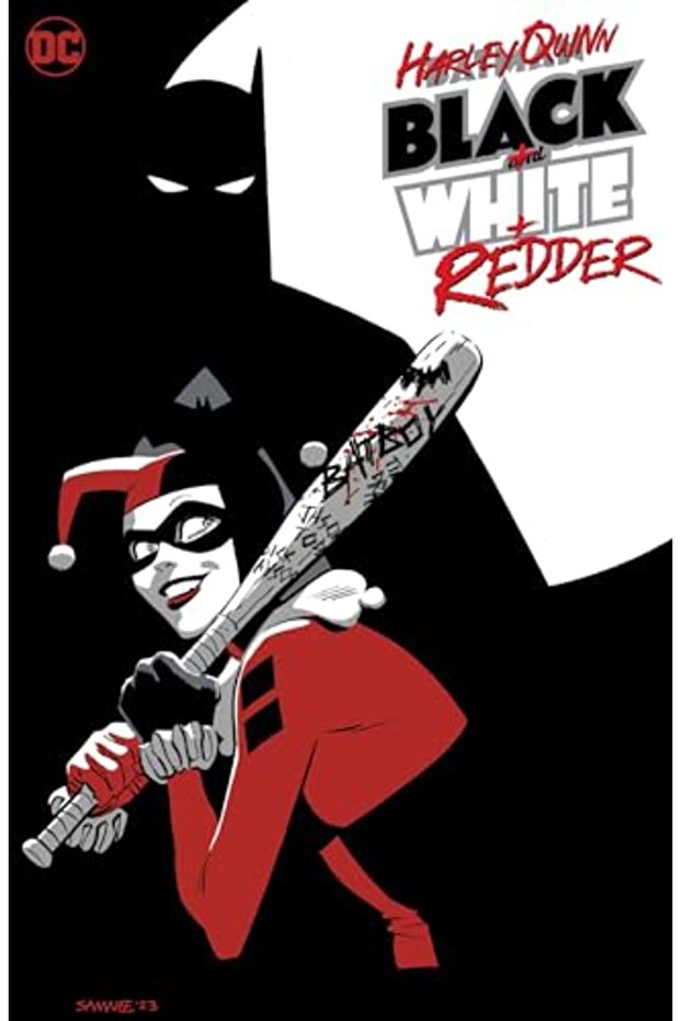 Harley Quinn Black White Redder