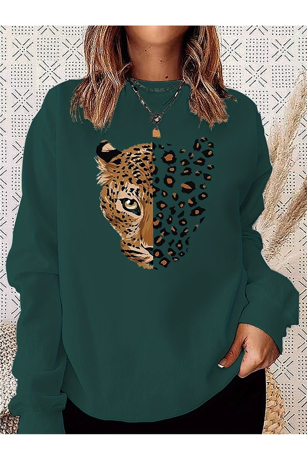 سويت شيرت أساسي سادة برقبة دائرية - تصميم أنيق ومريح - 1