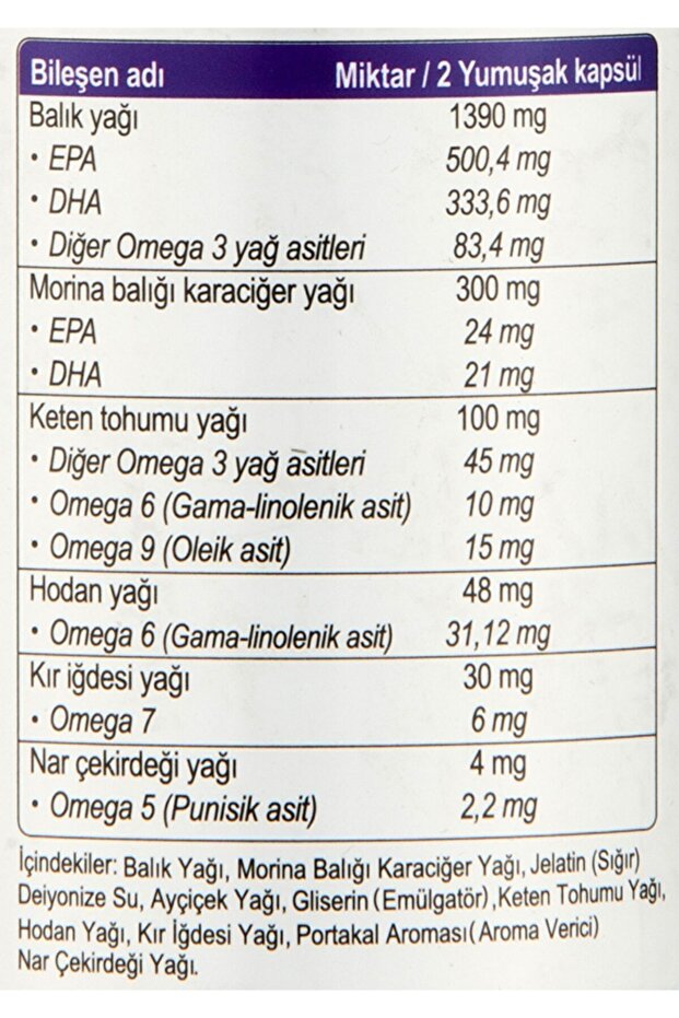 Omega 60'lı 3-5-6-7-9-11 (morina Balığı Karaciğer Yağı) - 3