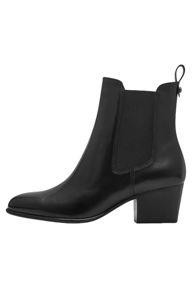 Damen Elegante Stiefelette 1-25365-43 Schwarz 001 Siyah Leder ve DOKUNMATİK - 3