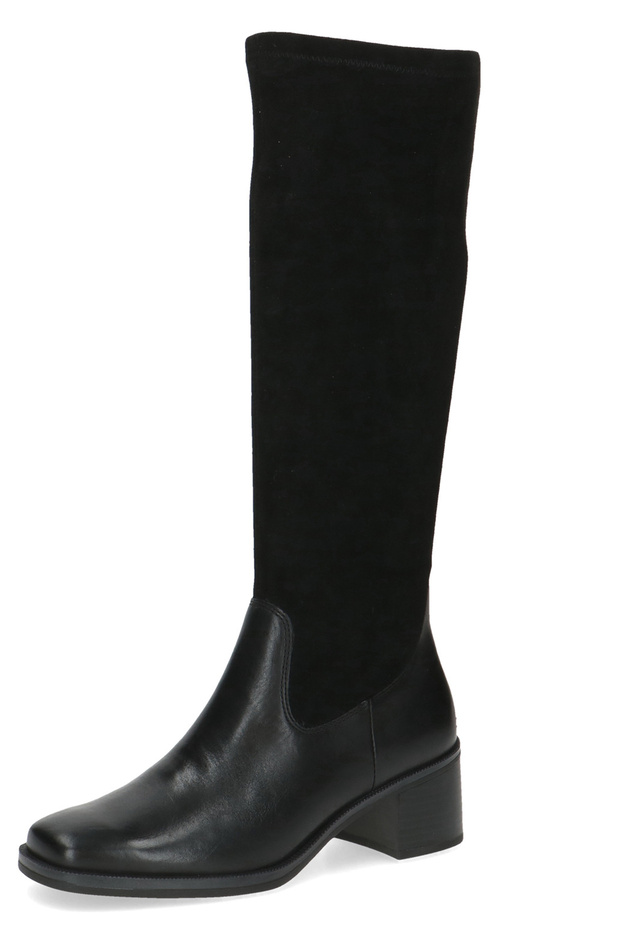 Damen Elegante Stiefel  9-25503-43 Schwarz 019 Black Comb Leder und Textil mit CAP Airmot./FB - 2