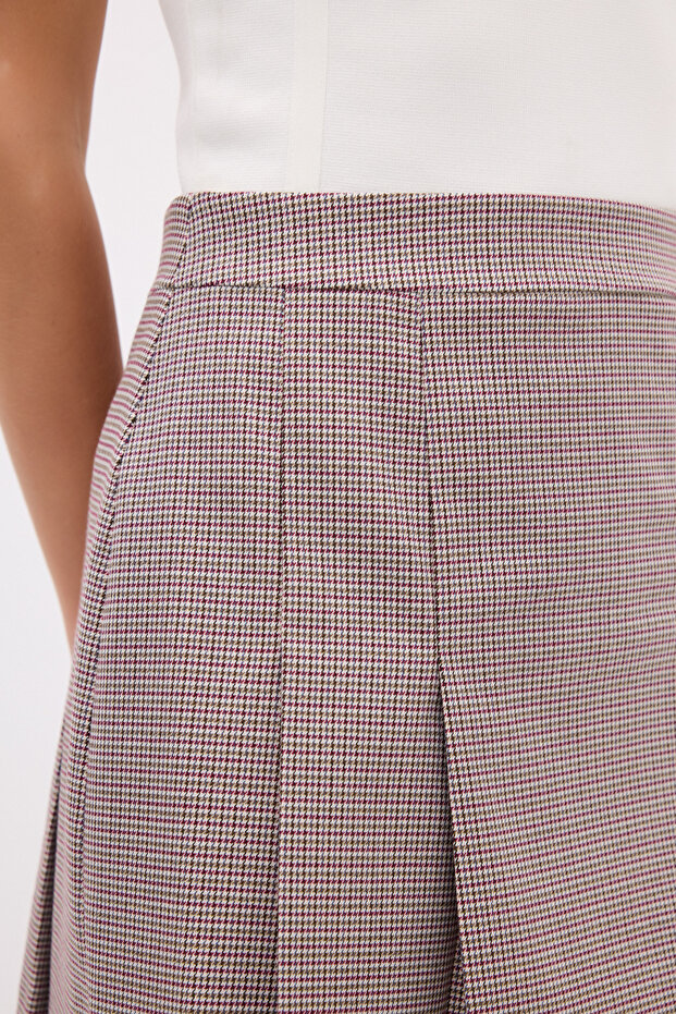 Pileli Mini Etek - 3