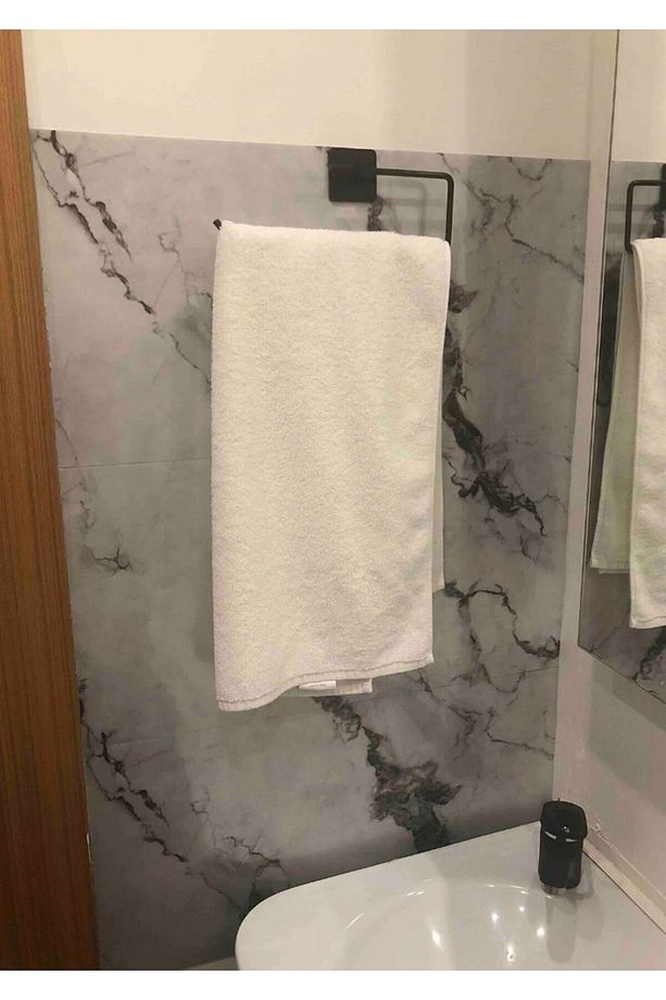 30x60 Kendinden Yapışkanlı Mermer Fayans Görünümlü Mutfak Banyo Wc Yer Duvar Pvc Köpük Panel - 5