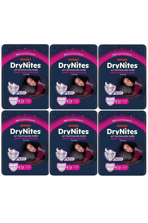 Drynites Kız Emici Gece Külodu 8-13 Yaş 54 Adet - 1