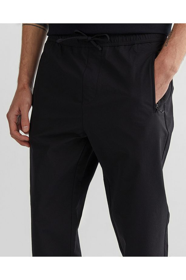 Erkek Siyah Regular Fit Jogger Pantolon - 4