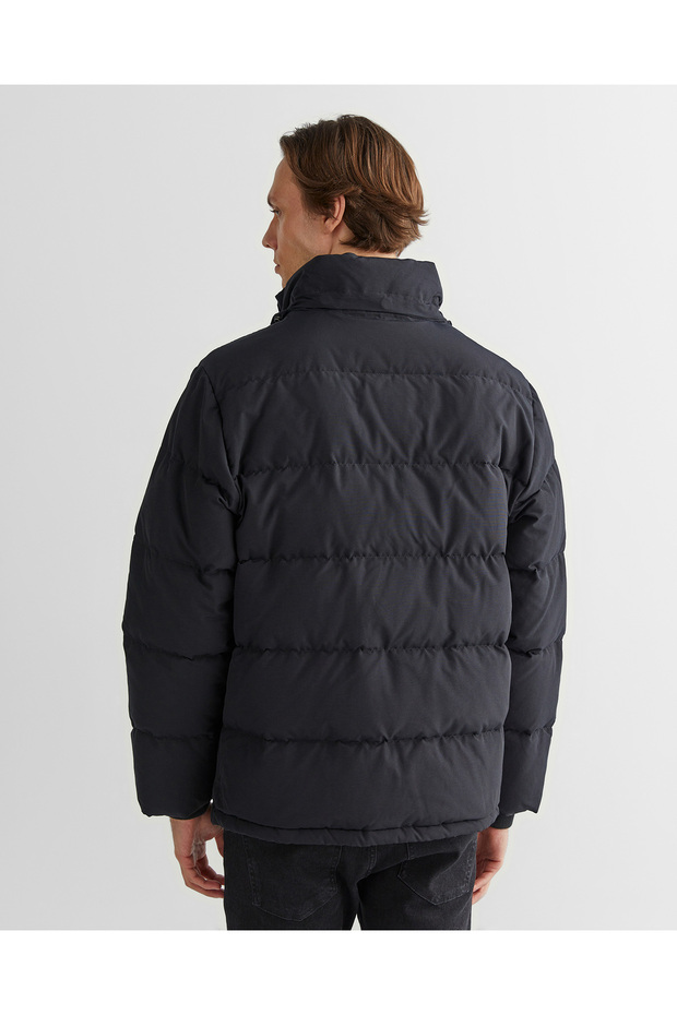 Erkek Siyah Fermuarlı Mont - 2