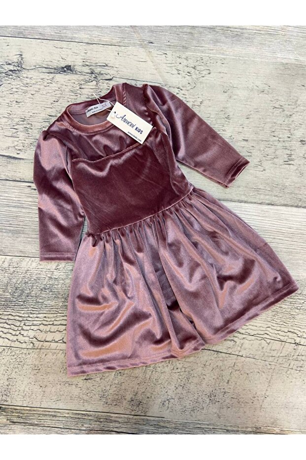 İnce kadife elbise - 3