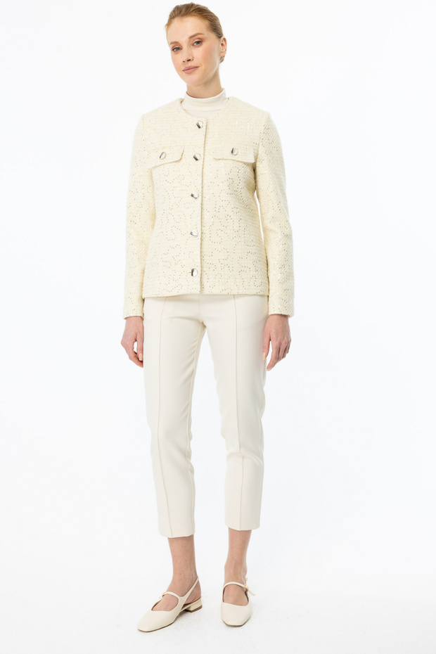 Kendinden Desenli Ceket - 5