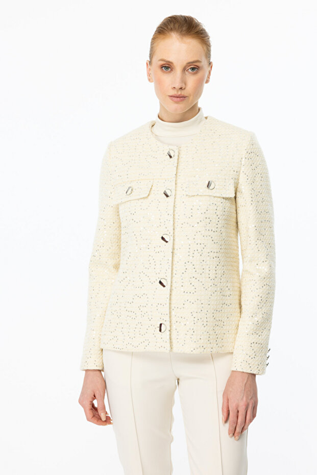 Kendinden Desenli Ceket - 2