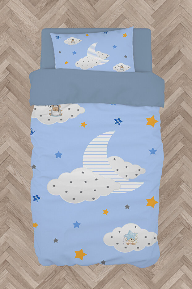 Baby and Children's Room Sleeping on Cloud Lamb Pattern Duvet Cover Set Bmn-8148