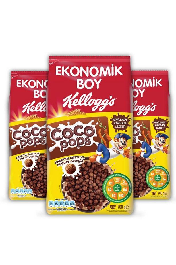 Coco Pops Kakaolu Buğday Ve Mısır Gevreği 700 gr X 3 Adet, Lif, Demir Ve 7 Vitamin Içer - 3