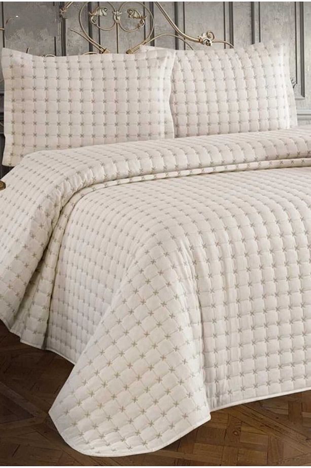 ÇİFT KİŞİLİK KAPİTONELİ YILDIZ YATAK ÖRTÜSÜ 250X250 - 1