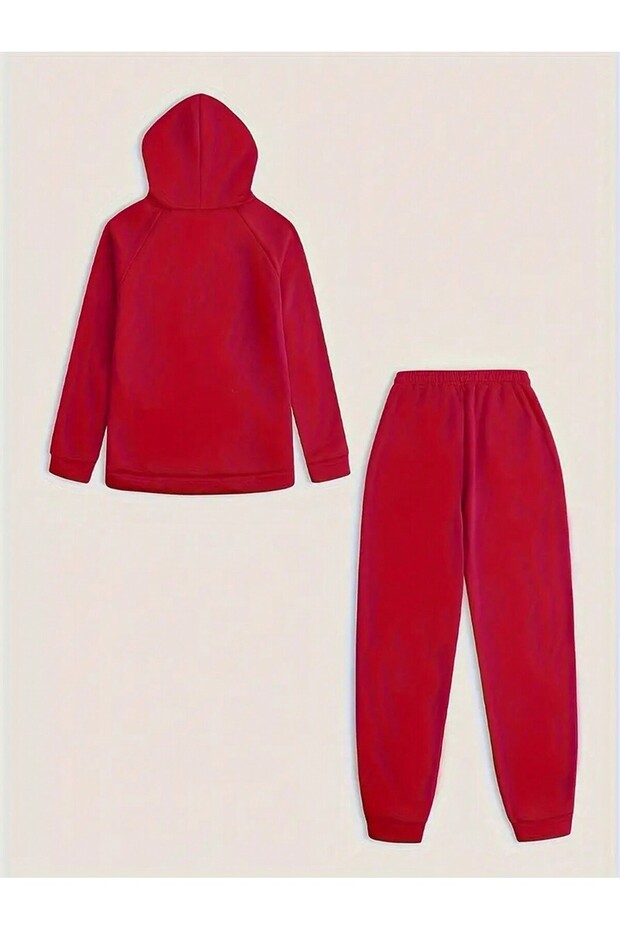 Kırmızı Oversize Eşofman Takımı - 2
