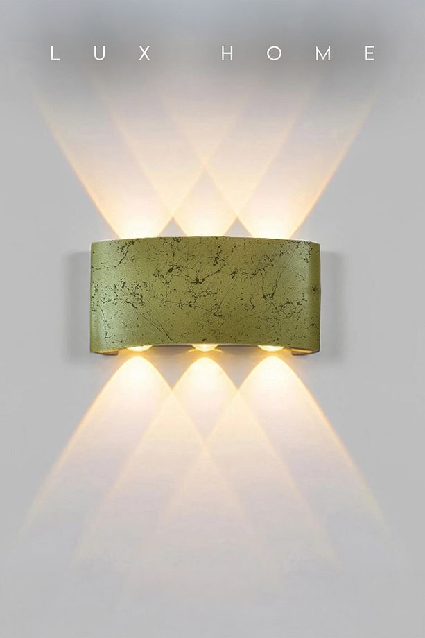 Pilli Gold Desenli Gün Işığı Duvar Apliği Banyo Aydınlatma Ayna Üstü Led Tablo Aplik Loş Işık 3000k - 2