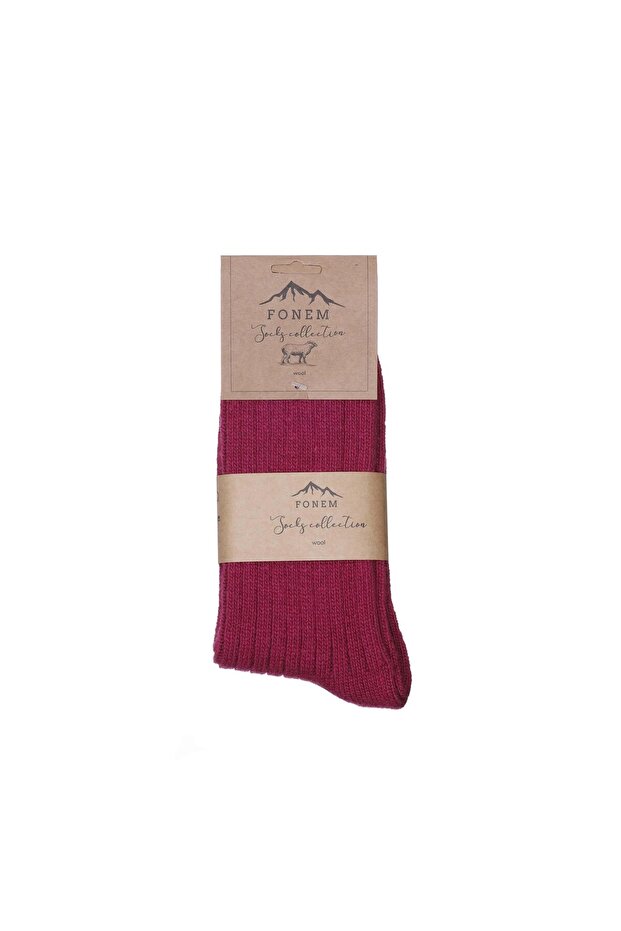 Women's Lycra Derby Wool Socks Fo 8004 Bud Red