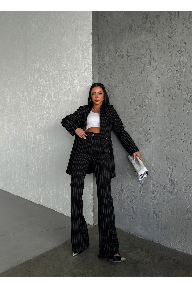 Women's Striped Spanish Leg Trousers