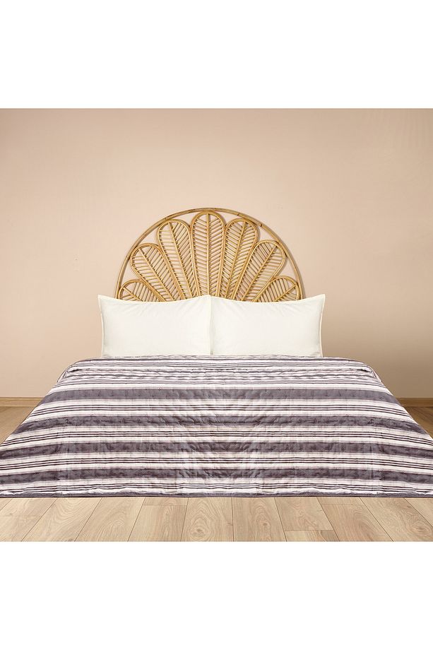 Soft Londra Çift Kişilik Yatak Örtüsü - Antrasit - 200x230 cm - 1