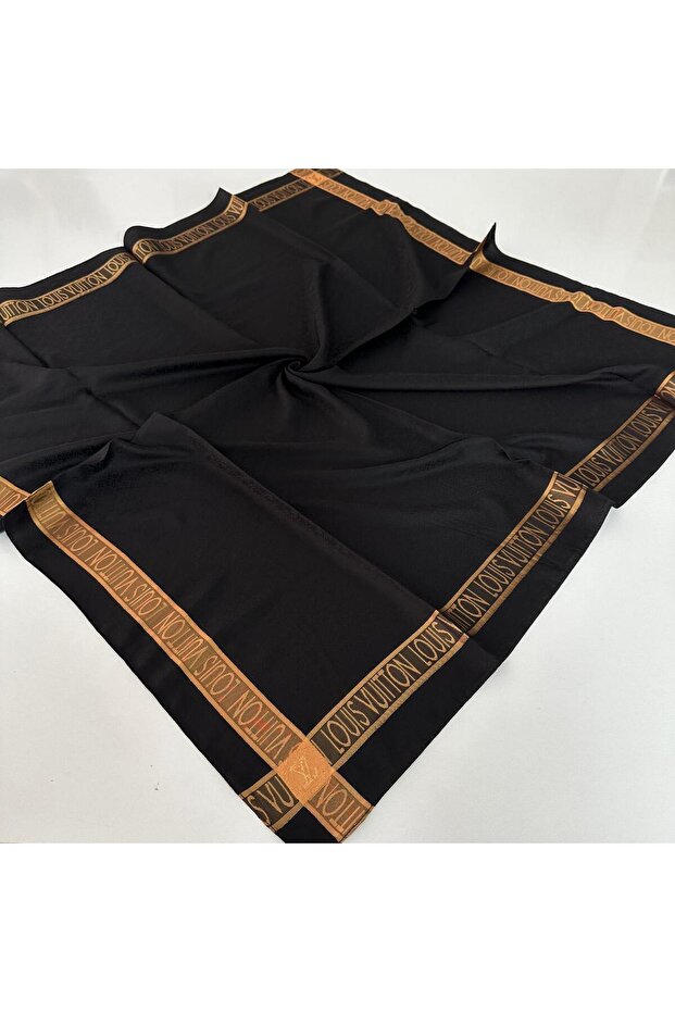 Luxury jacquard scarf black jps0101