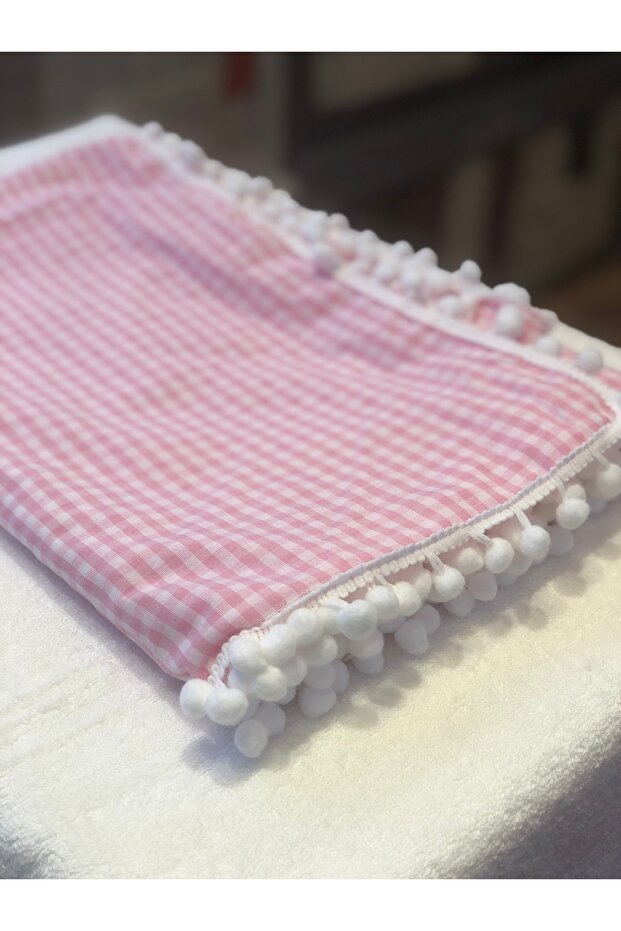 160x160 Ponponlu Sofra Bezi Pembe - 3