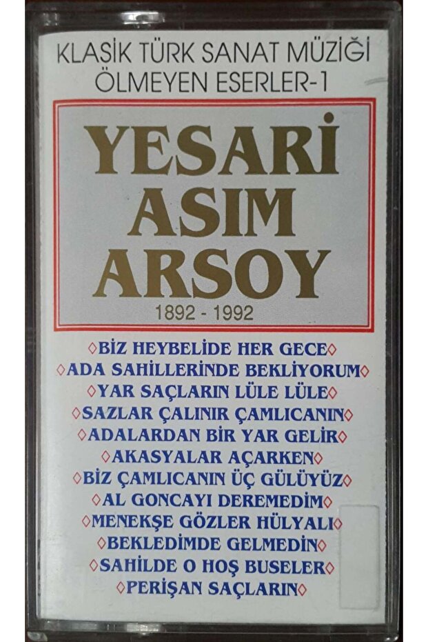 Classic Turkish Art Music Immortal Works-1 Yaseri Asim Arsoy Cassette