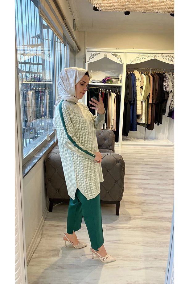 İNVEE 6867 Çağla Triko Tunik - 2
