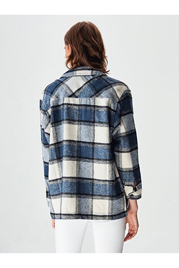 Ekose Desenli Ceket - 3