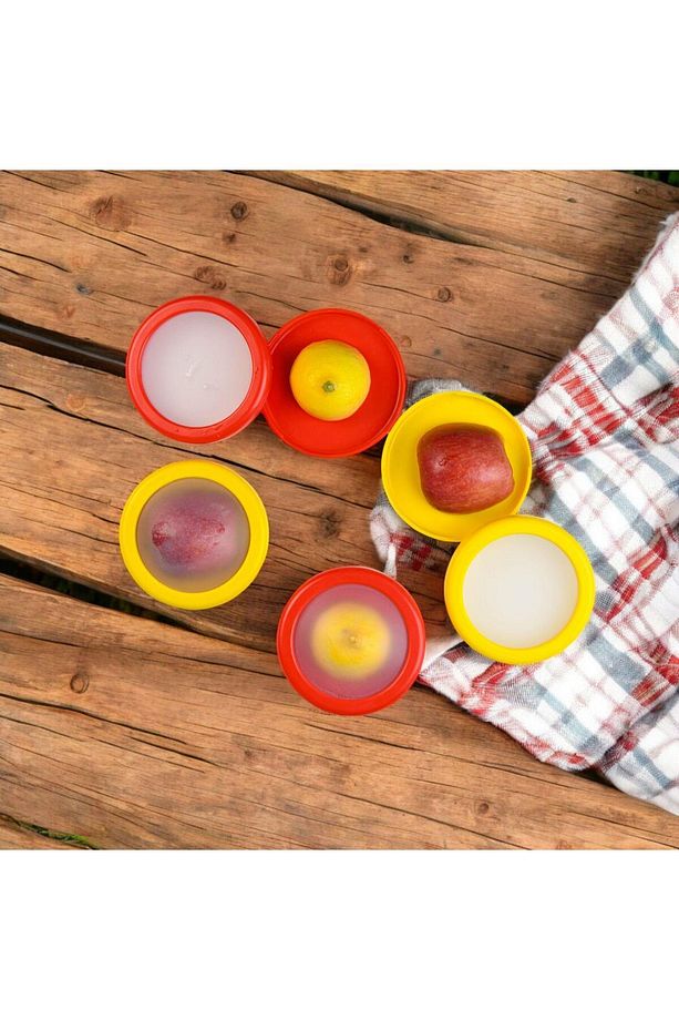 4 Adet Fresh Cup Kesilmiş Limon Elma vs Tazeliğini Koruyan Saklama Kabı Soğan Kutusu - 8