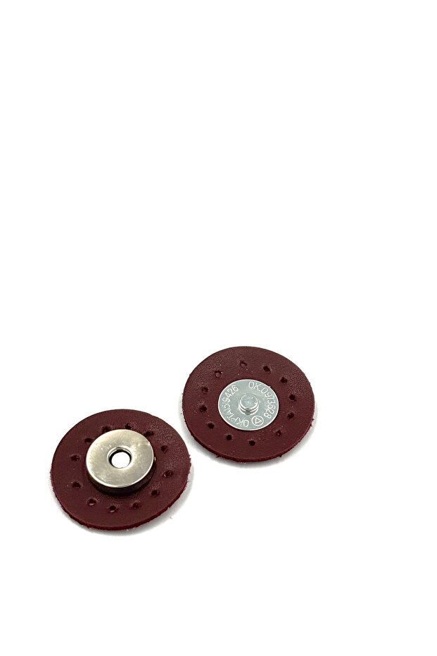 Burgundy Leather Magnet