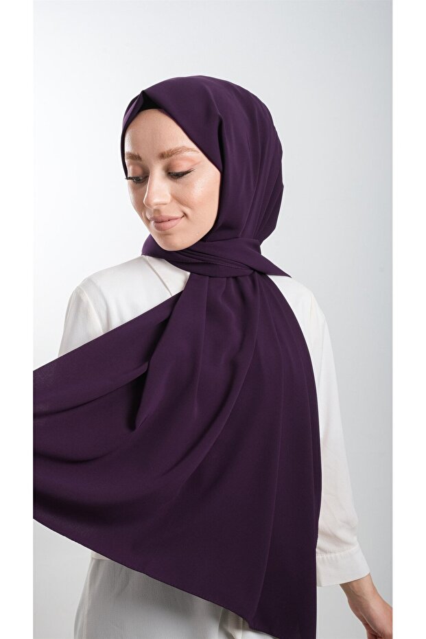 Plum Plain Classic Shawl Medina Silk Plain202103_07